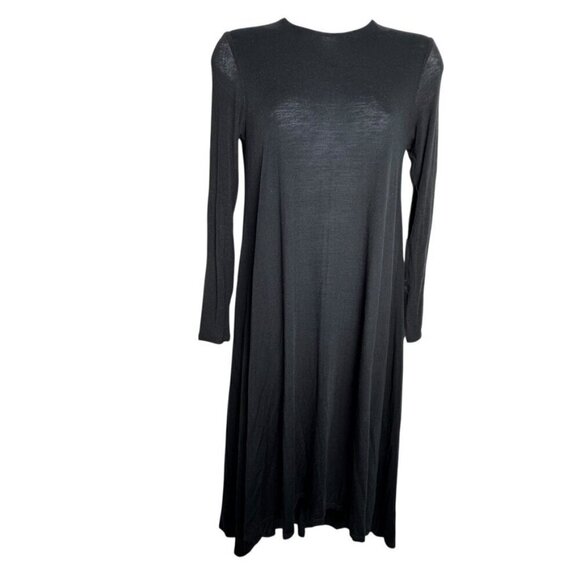 THE ROW black long sleeve midi dress womens size XS Cashmere sleeves - Picture 2 of 8